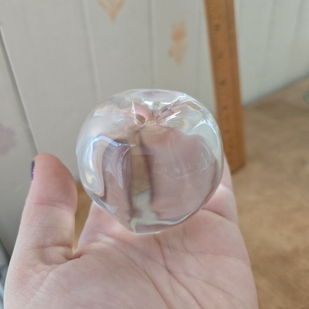 Swarovski Crystal Ebeling & Reuss Apple Clear Paperweight MISSING STEM